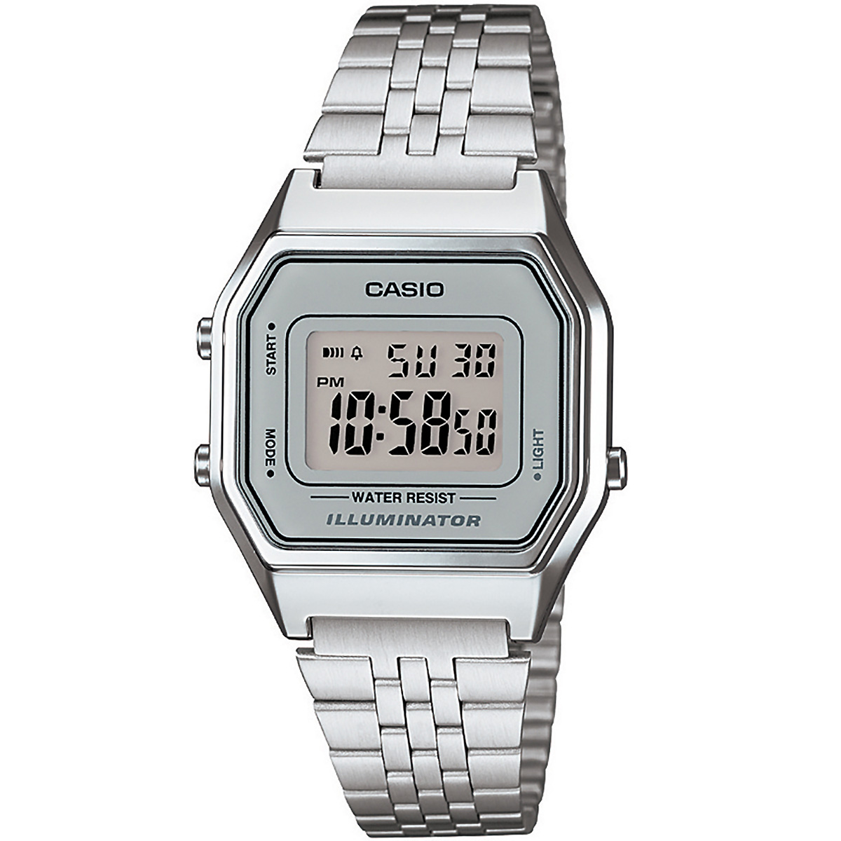 Casio Collection Digitaluhr LA680WA-7DF Armbanduhr Damen Silber watch NEU &  OVP