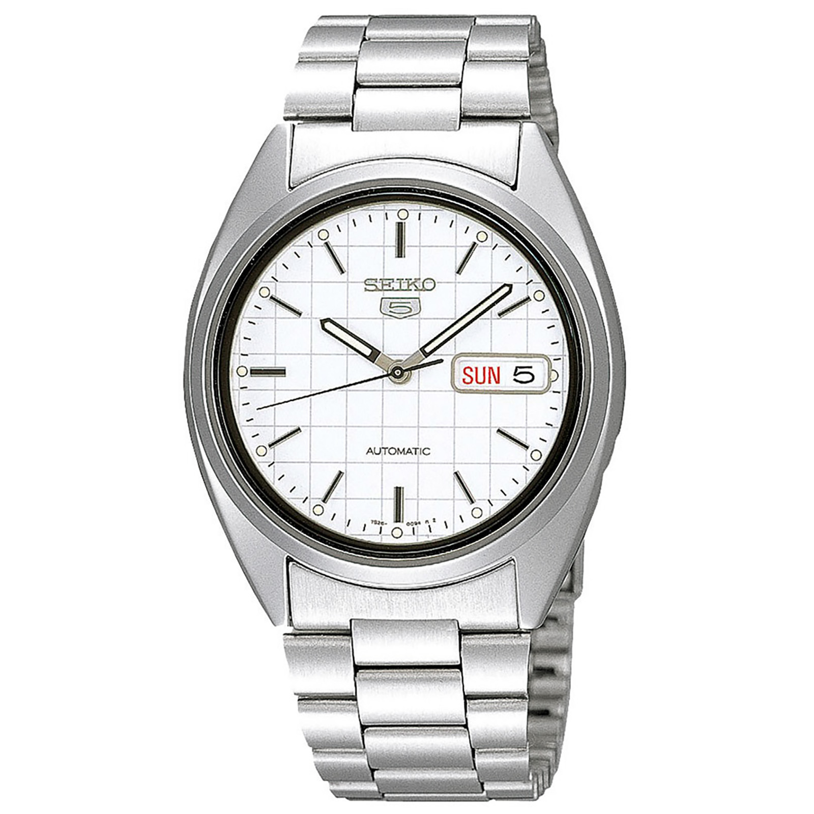 Seiko 5 Gent Uhr SNXF05K Automatikuhr Silber Montrelie