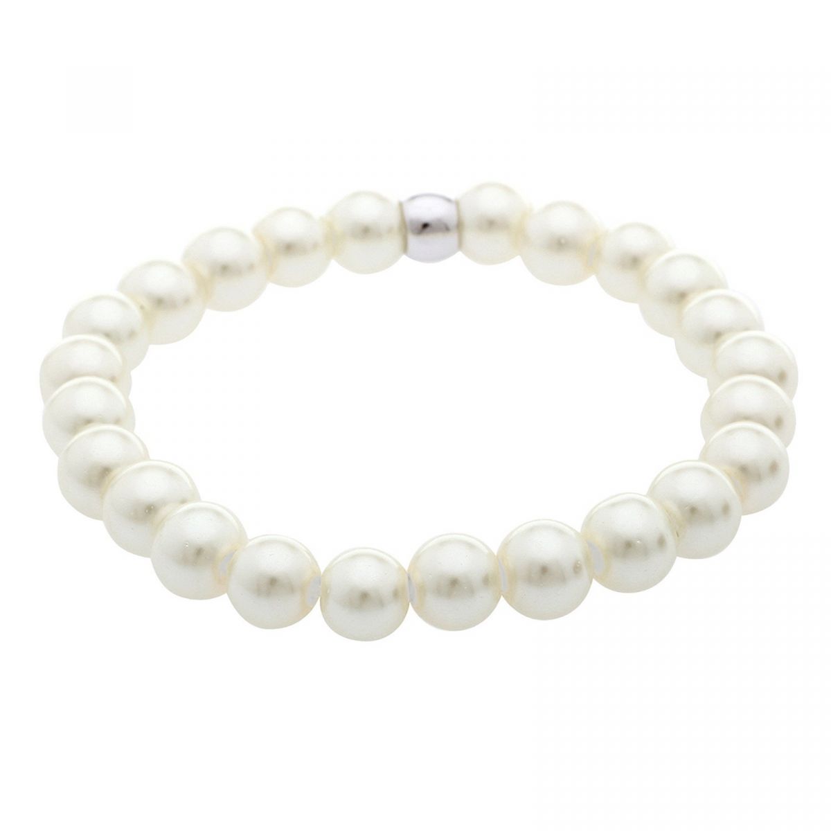 Esprit Armband ESBR91116C160 Damen Perlen Weiß Silber NEU & OVP